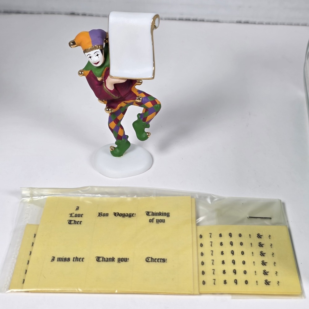 Dept 56 Heritage Village Jester Hear Ye Hear Ye Merry Christmas Banner 55523 New